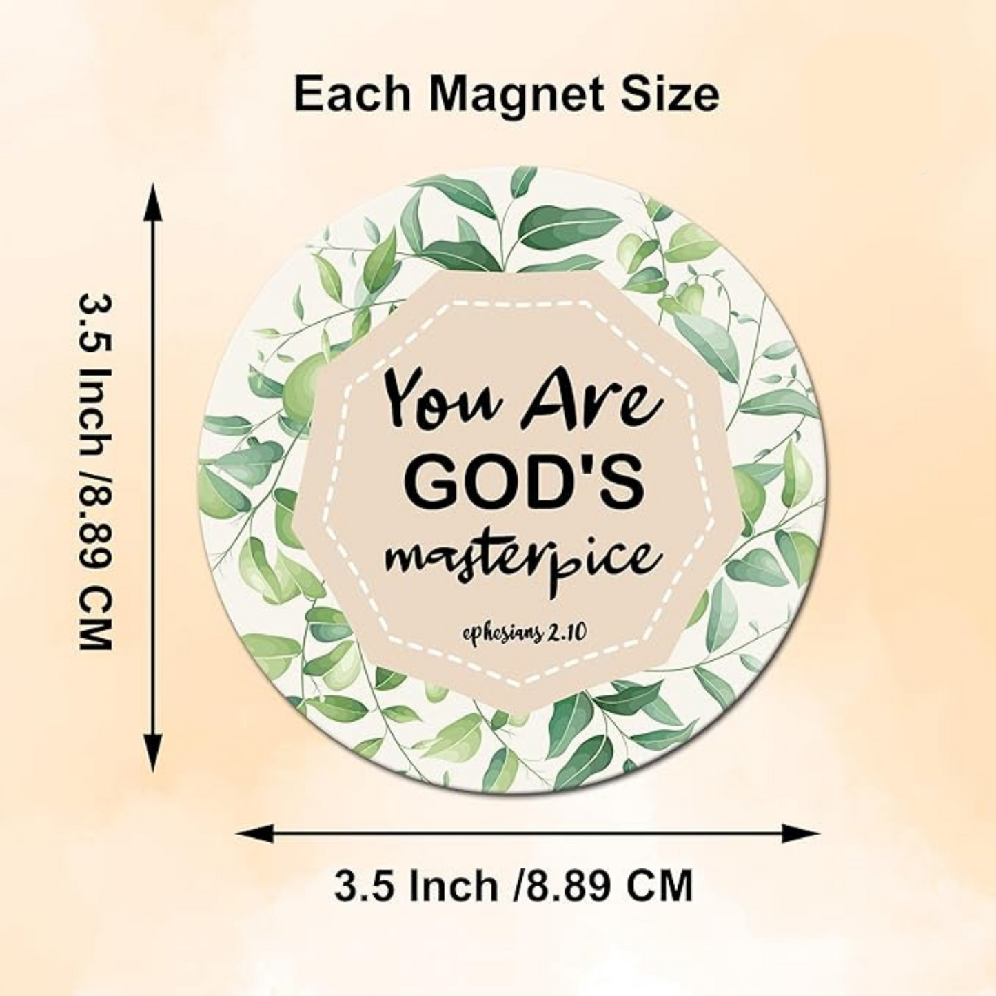 You Are GOD's Masterpiece β Wooden Fridge Magnet (3.5 x 3.5 inch)