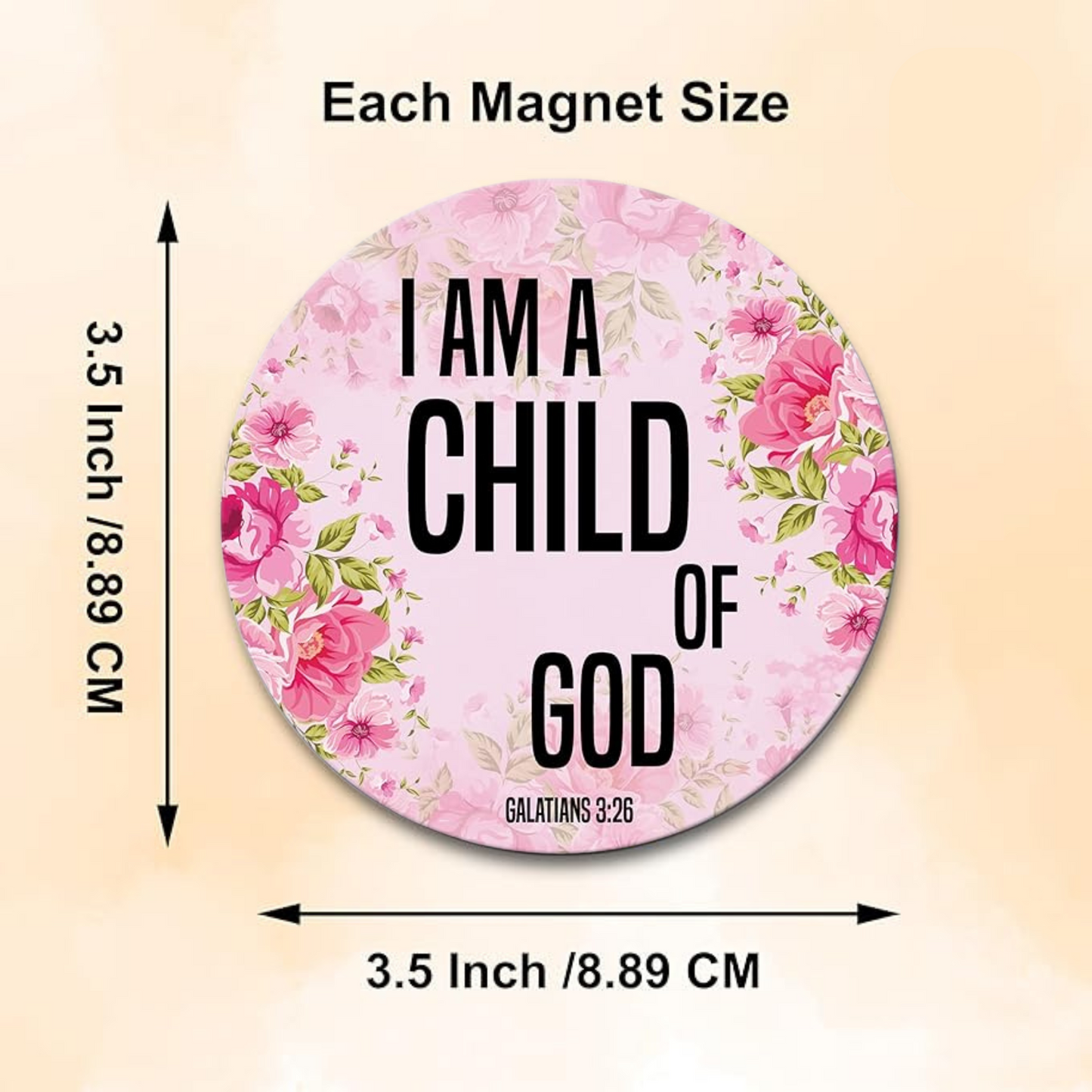 I am a Child of GOD β Wooden Fridge Magnet (3.5 x 3.5 inch)