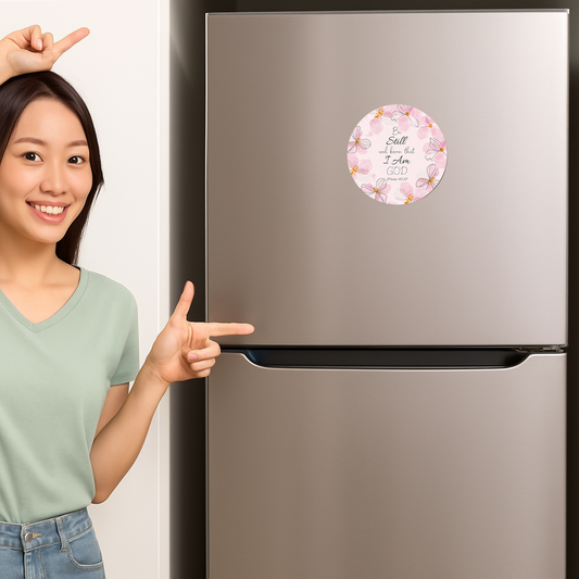 Christian fridge magnet with Bible verse