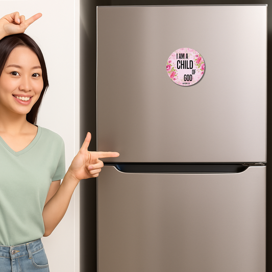 I am a Child of GOD – Wooden Fridge Magnet (3.5 x 3.5 inch)