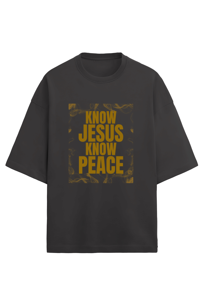 Model Wearing Know Jesus Know Peace Tee