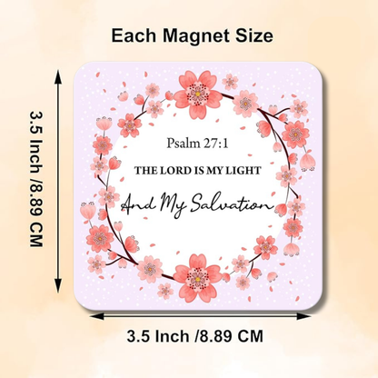 The Lord is my Light  – Wooden Fridge Magnet (3.5 x 3.5 inch)