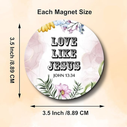 Love Like JESUS – Wooden Fridge Magnet (3.5 x 3.5 inch)